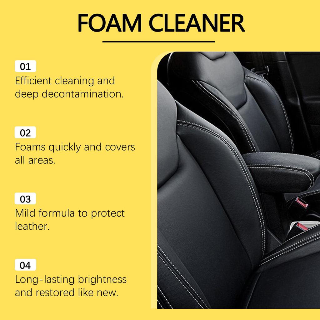 Multi Purpose Foam Cleaner For Car Interior Leather Seat Upholstery Fabric Sofa Household Stain Remover 60ML