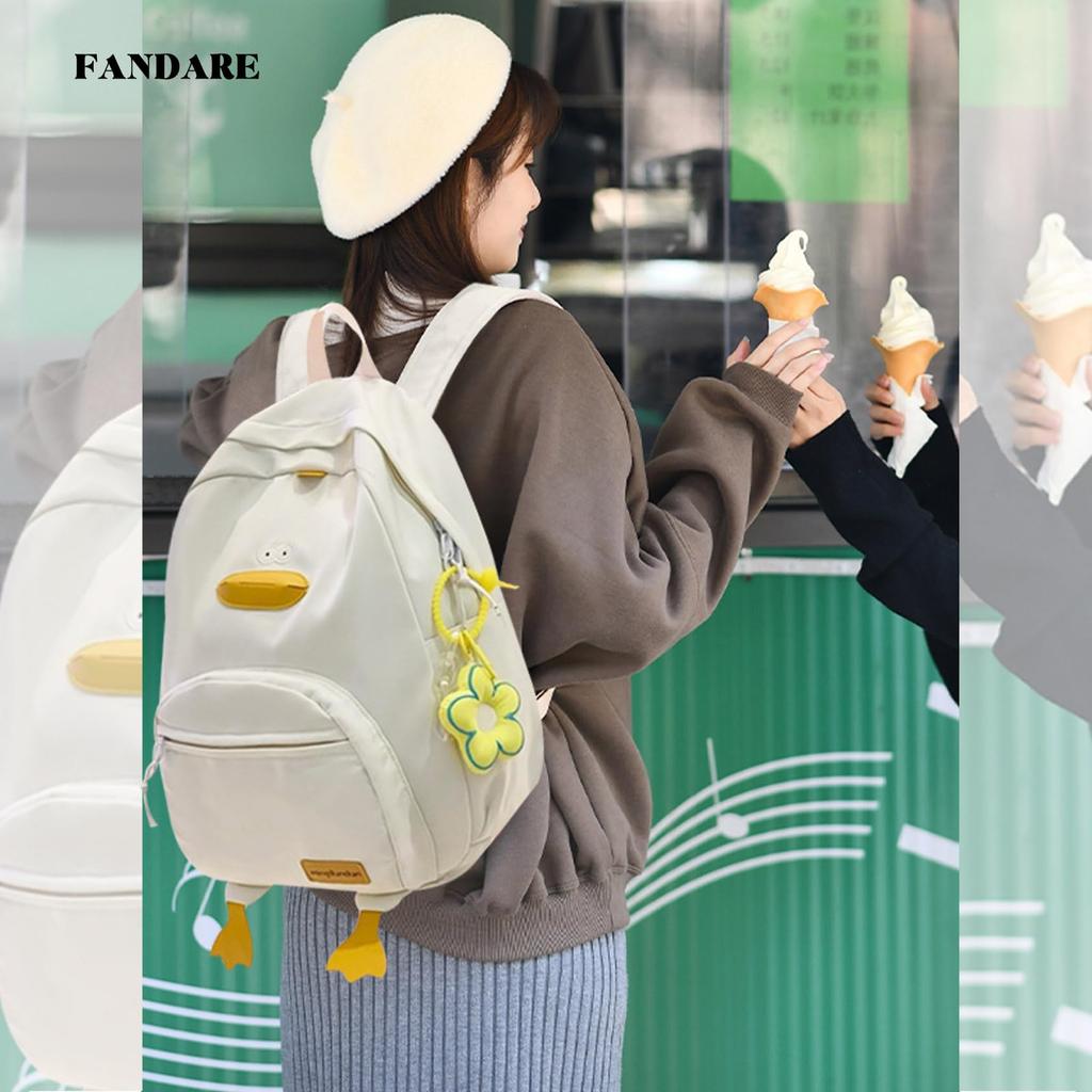 FANDARE Large Capacity Suitable for and High School Korean Cute Duck Perfect for Commuting To Work or School Women's Backpack, Girls, Elementary,