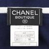 CHANEL Short sleeve knit P06382 96P Navy blue cotton Women Used