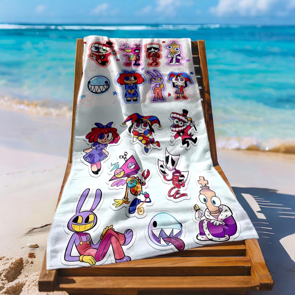 Digital Circus Beach Towel Soft Durable Quickdry Comfortable Lightweight
