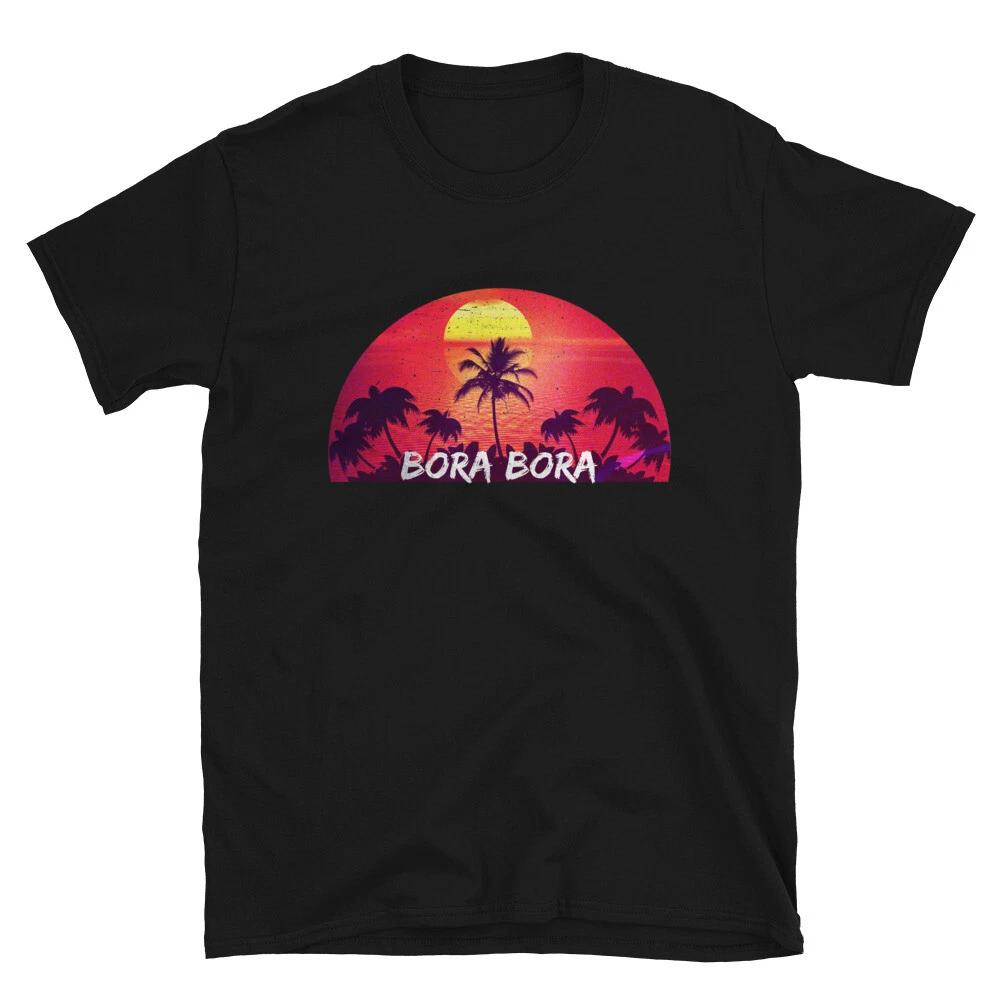 Bora Bora Tropical Vacation Ocean Distressed T-Shirt 2XL