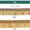 PH PandaHall 14.2 Yards 2.3'' Gold Fringe Tassel Lace Trim Sewing Fringe Trim Fringe Fibre Ribbon Trim Polyester Tassel Trim for Skirt Wedding Dress