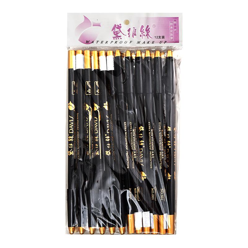 Vanntett Eyeliner Øyenbrynspenn Langvarig, Smudgesikker, Svart/Brun