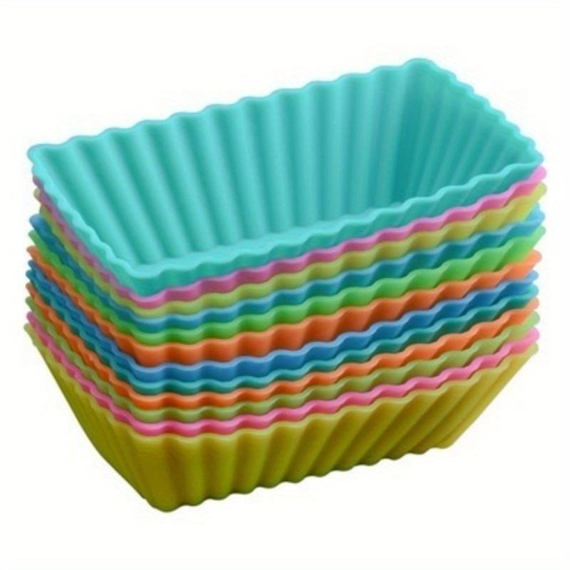 10/20 PCS Silicone Cake Mold Rectangular Moulds Cup Jelly Chocolate Soap Mould Kitchen Suppily Color