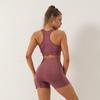 Seamless Two-Piece Racerback Tank & Shorts Yoga Set for Women