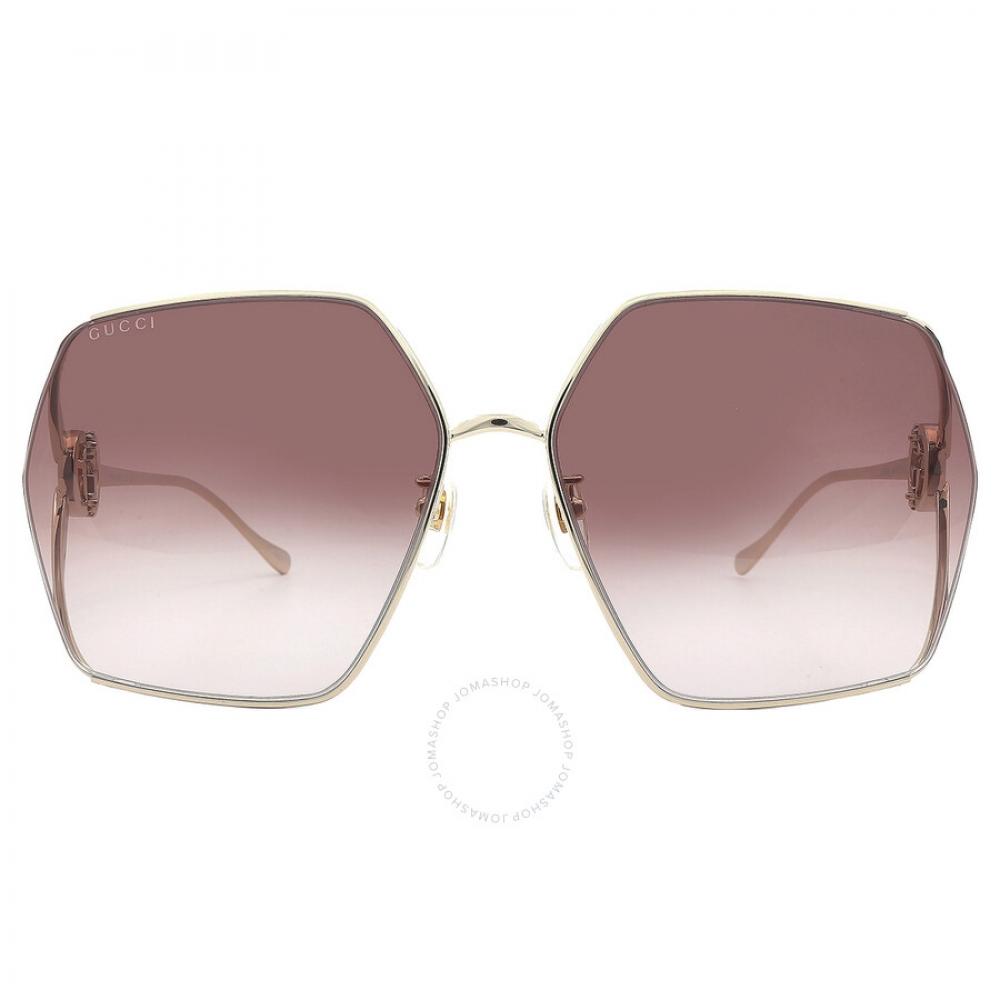 

Gucci Красные женские солнцезащитные очки с геометрическим узором GG1322SA 003 64