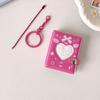 Love Heart Small Photo Album Keychain 32 Pockets Hollow Photocard Binder for 2 Inch Photo Mini Photo Card Book Holder for