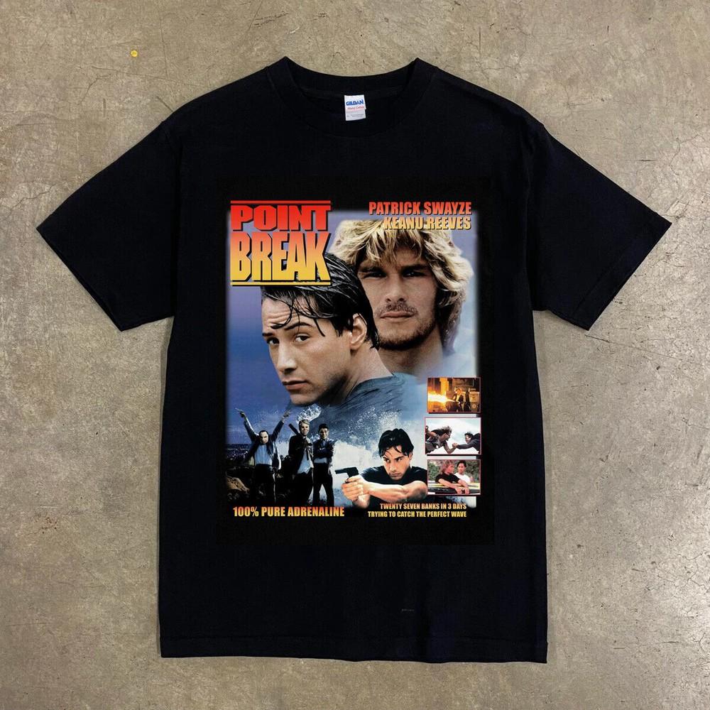 New Point Break Keanu Reeves Movie Cotton Black Shirt Unisex T-Shirt XXL