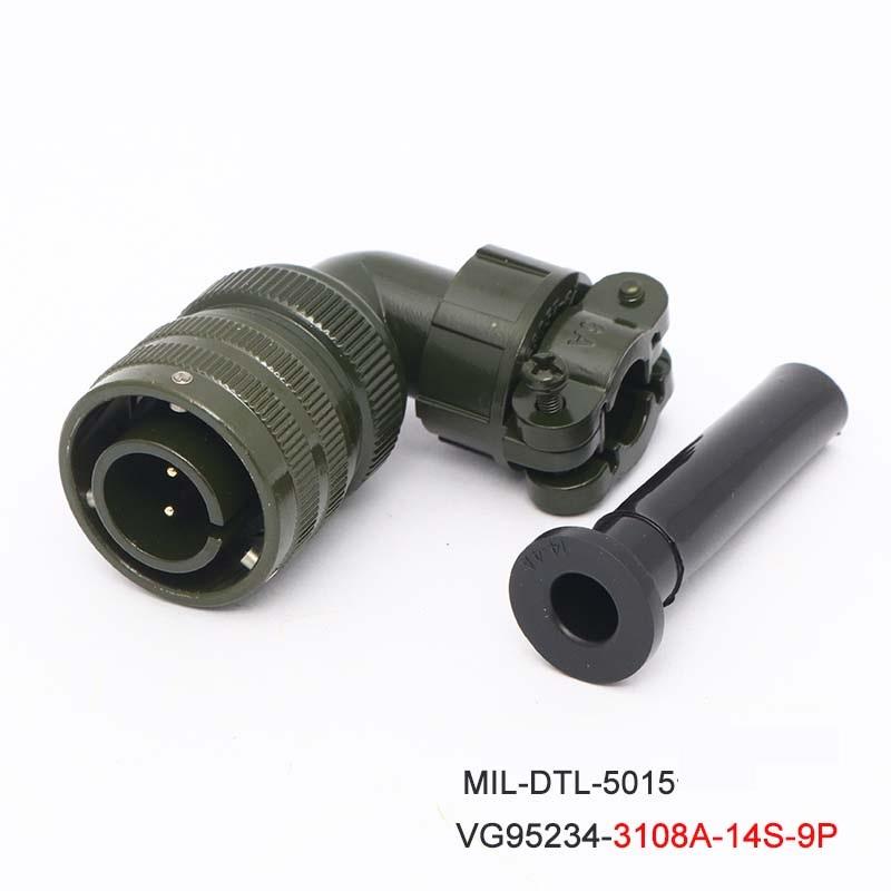 14S-9S 14S-9P Aviation Plug Servo Motor Connector MIL-DTL-5015 VG95234 MS3108A MS3106A MS3102A MS5015 MS3100A MS3101A 14-9S 14-9