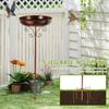 Bird Bath for Garden Metal Standing Bird Bath Feeder Bowls with 5 Prongs Stakes Easy to Install for Patio Outside Yard Decor