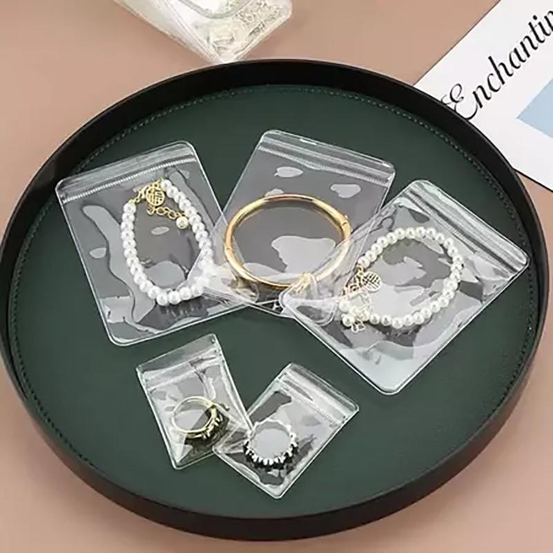 Thick Transparent Pvc Seal Bag 50/100 Units Transparent Pvc Bags With Closure For Jewelry Storage Bags