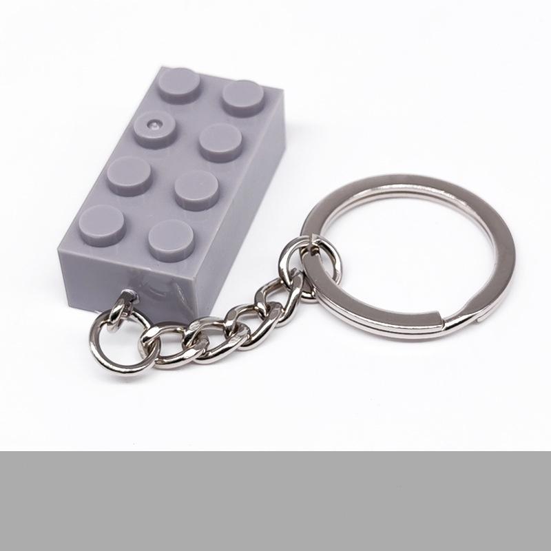 Building Block Keychain 16colors 2*4 Points Children's Novel Toys Accessories Small Particle Bricks Pendant