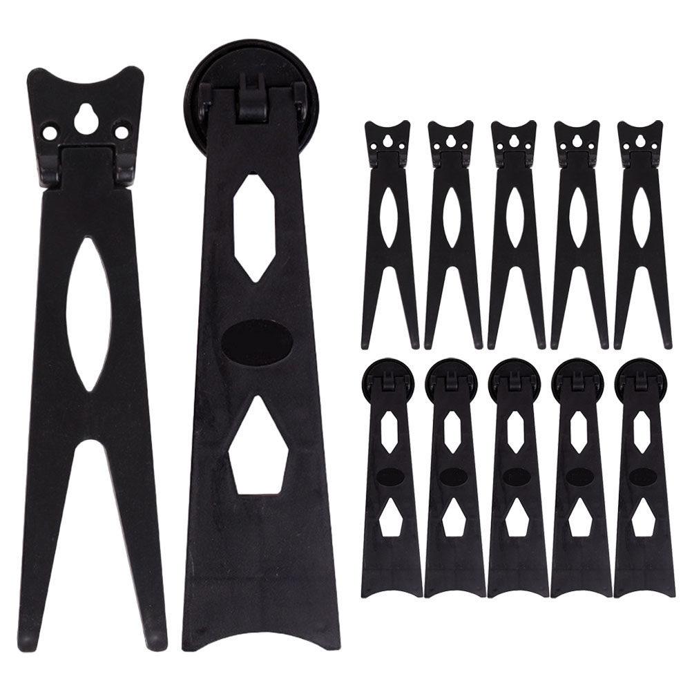 12Pcs Plastic Photo Frame Back Support Easel Type for Picture Frames Polished Finish Rounded Corners Stable Support Simple Setup