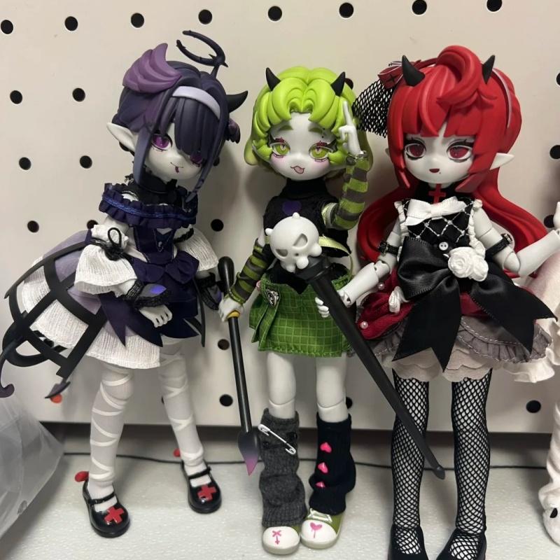 In Stock Genuine 1/8 BJD Devil's Horns Movable Doll Blind Box Ornament Figurine Doll Cute Figurine Birthday Gift Decoration