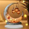 Flat Acrylic Ornament with Moonlit Castle Imagery for Thoughtful Integration Into Neutral-Toned Home and Office Environments