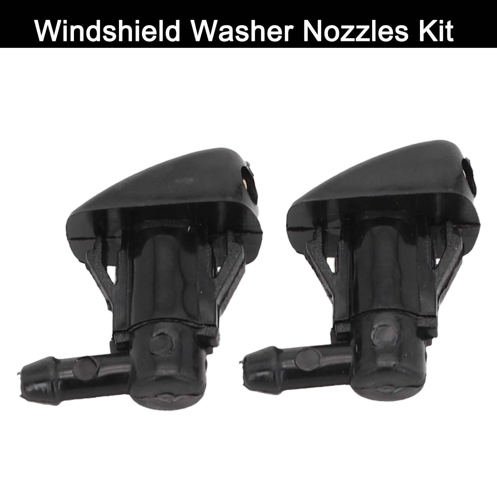 2Pcs Car Windscreen  Washer Jet  Spray Nozzle  For Hyundai For Tucson 986302E100 Dual Holes Windshield Nozzle Water Spray Jet nero