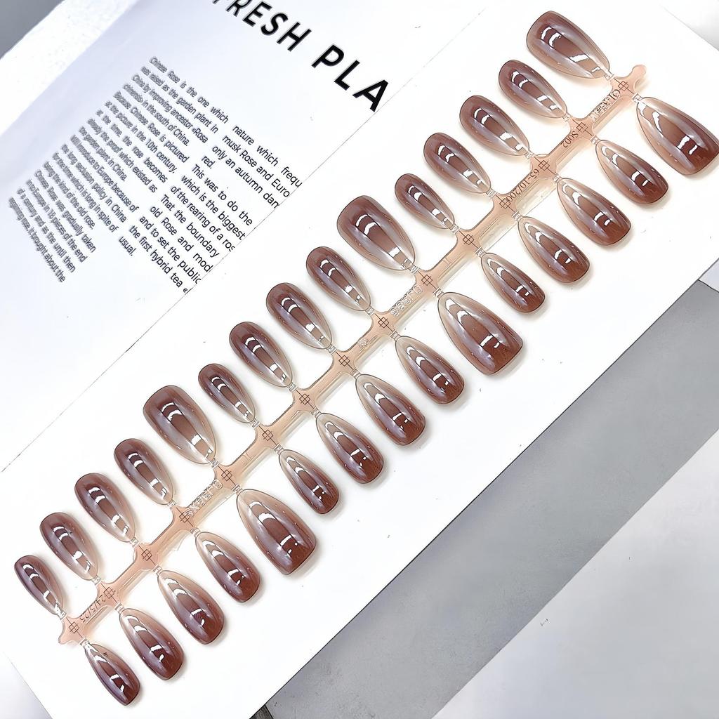 Aurora Cat-Eye Gradient Blush Electroplated Nail Tips