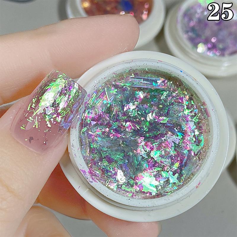 JahrS Roter Nagel Glänzend Yunjin Pailletten Unregelmäßige Nagelaufkleber Dekoration Zubehör Nagellack