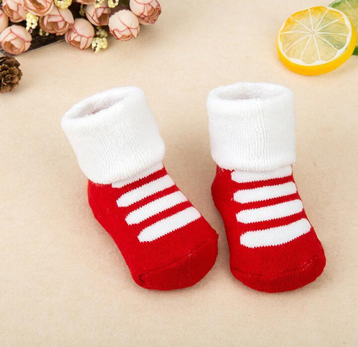 21 Color Baby Socks Boy Girl Winter Cute Bear Puppy Newborn Kids Children Infant Toddler Terry Warm Slipper Striped Star Dot