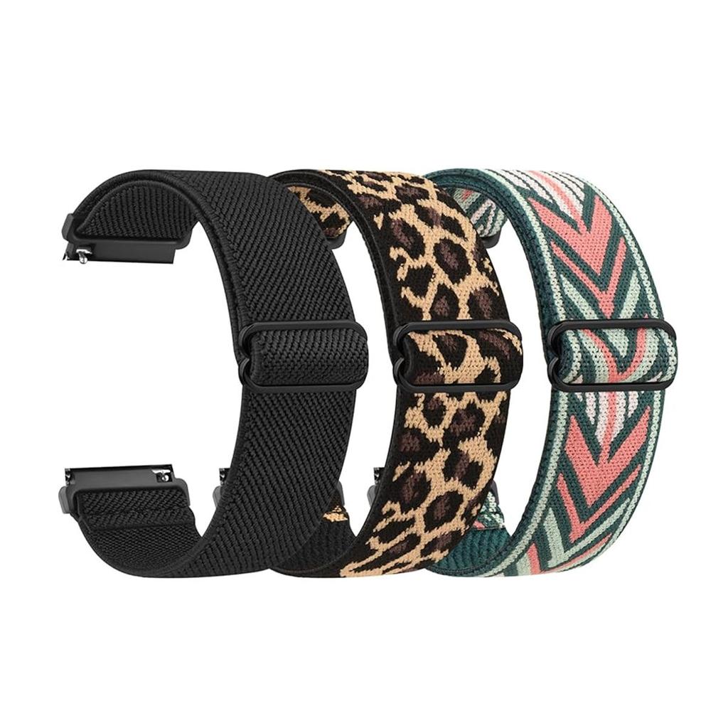 18/20/22mm Adjustable Elastic Nylon Strap for Garmin Venu 4/3/2/Sq 2/Forerunner 255/265/245/955/Vivoactive 4/4S Sports Band