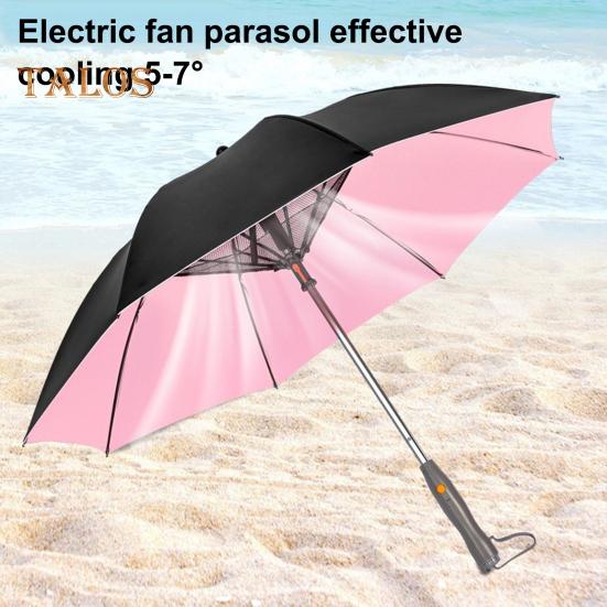 3-In-1 Umbrella with Fan Mister USB Rechargeable UV Sun Protection Umbrella Portable Waterproof Windproof Summer Outdoor Sun Rain Umbrella