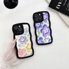 Flowers Soft Wave Shape Phone Case For Realme C53 C55 Redmi Note 12 Note 11 Pro Samsung S23 Ultra A53 A52 Vivo V23e Y35 Y02 IPhone Tecno Spark Cover