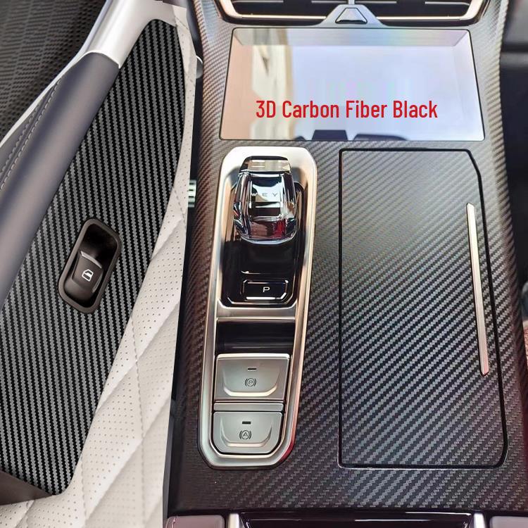 WEY Mocha Interior Stickers: Anti-Scratch Black Warrior Gear Shift Console Decal