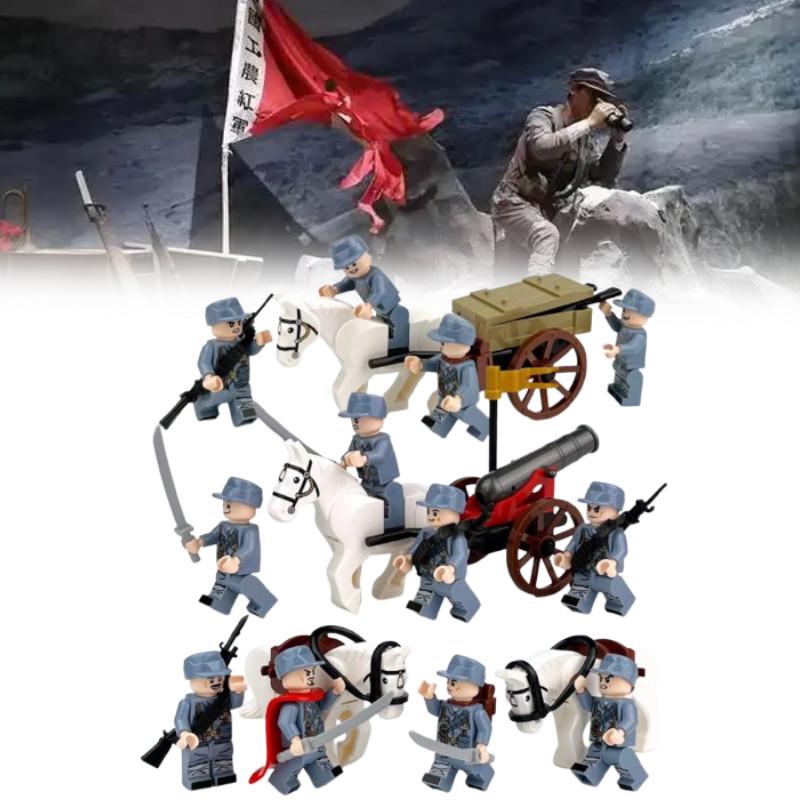 Soldaten Rote Armee Baustein-Set Actionfiguren Früherziehungsspielzeug Geschenk