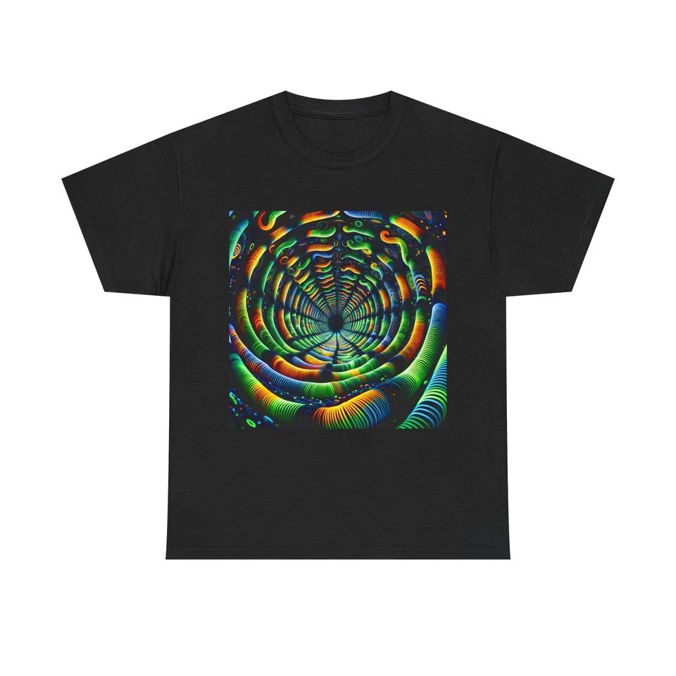 Unisex Adult T Shirt Glowworm Hypnosis Tunnel M