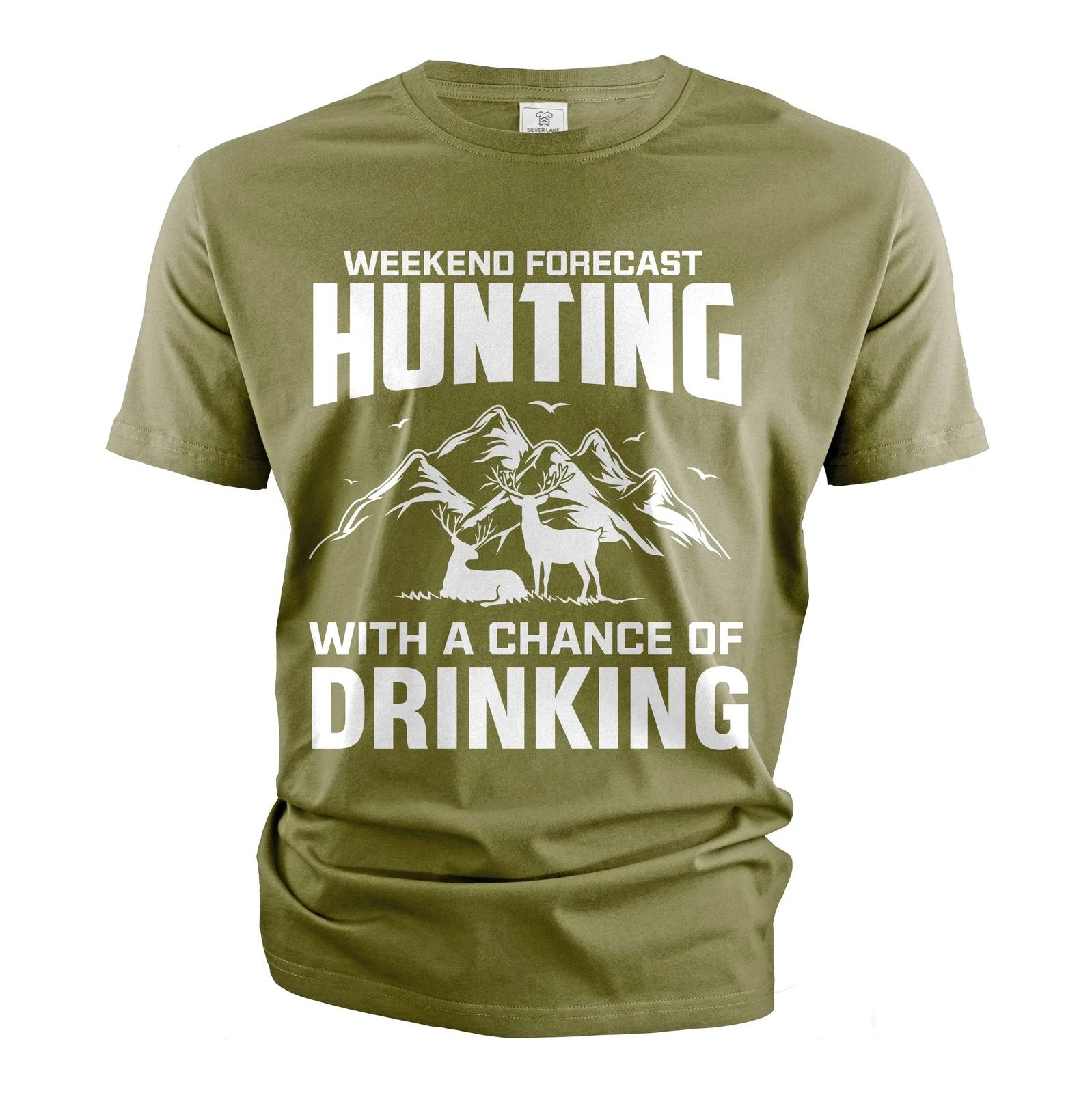 Hunting Funny shirt Weekend forecast hunting with a chance of Drinking shirt S