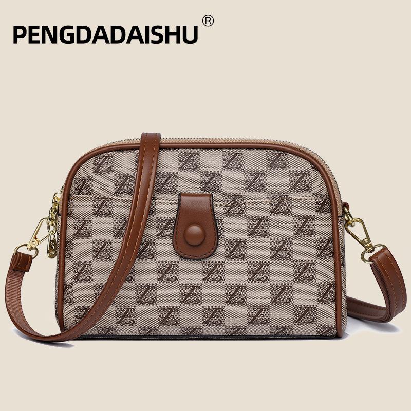 

Новый женский клатч в клетку, сумка для ID, сумка через плечо, универсальная маленькая квадратная сумка, женская сумка-мессенджер. хаки