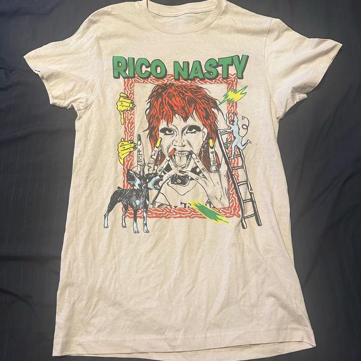 Винтажная футболка Rico Nasty 2022 Тур Концерт Полный размер от S до 5XL SG325 Унисекс Футболка XL