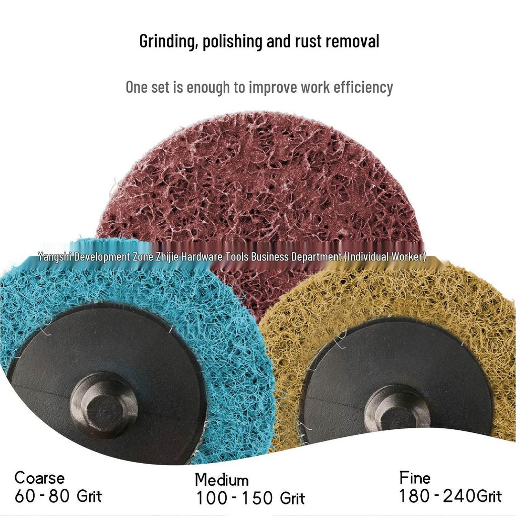 20-Piece Sanding Disc Set for Grinding, Polishing, Rust Removal, and Deburring - Black Diamond Non-Woven Flap Discs
