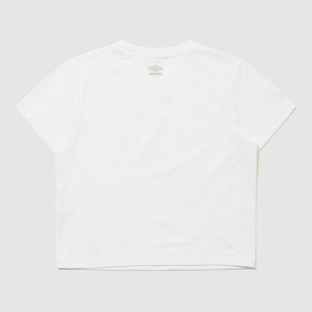 Umbro FreSh Women S LeTTering Crop ShorT Sleeve T ShirT ur122SrS11 whT