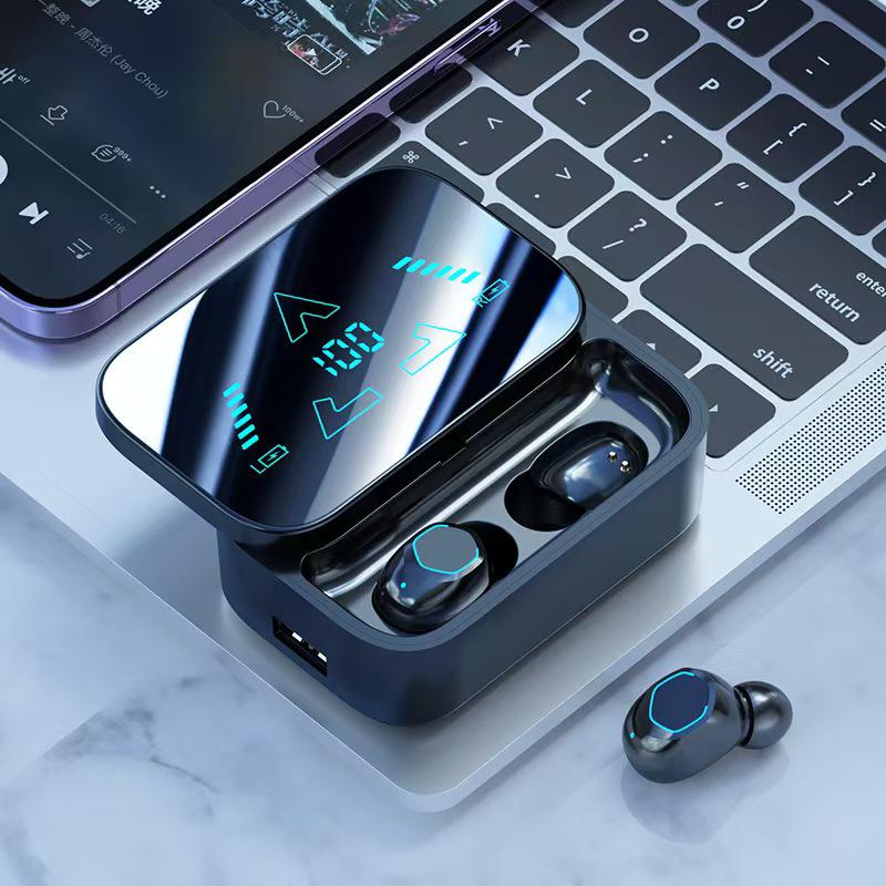 

M49 Bluetooth Headset: High-Capacity Battery, Noise Reduction, TWS Wireless, In-Ear, HD Digital Display Earphones
