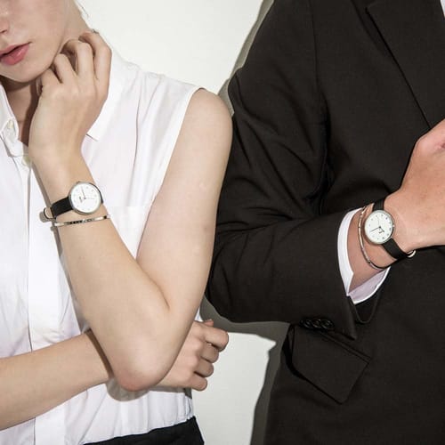 KLON CONNECTION ELFIN LATTER 33mm Simple Unisex Watch, Black, for Men and Women, Business