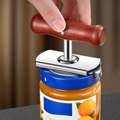 Ouvre-bocal pour mains faibles Acier inoxydable Réglable Ouvre-couvercle de bocal Robuste Outil de retrait de bouchon de bouteille pour personnes âgées, arthritiques, femmes, enfants