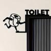 Klebe-Badezimmer-Schild Lustiges Türschild, Metall-Wandkunst für den Denkraum mit humorvollen Zitaten, Selbstklebende Büroplakette Toilette für Toilettenraum, Rostfrei