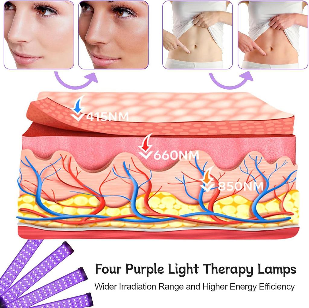 460nm Blue Light Therapy Lamp for Acne Treatment, Skin Repair, and Sunbathing
