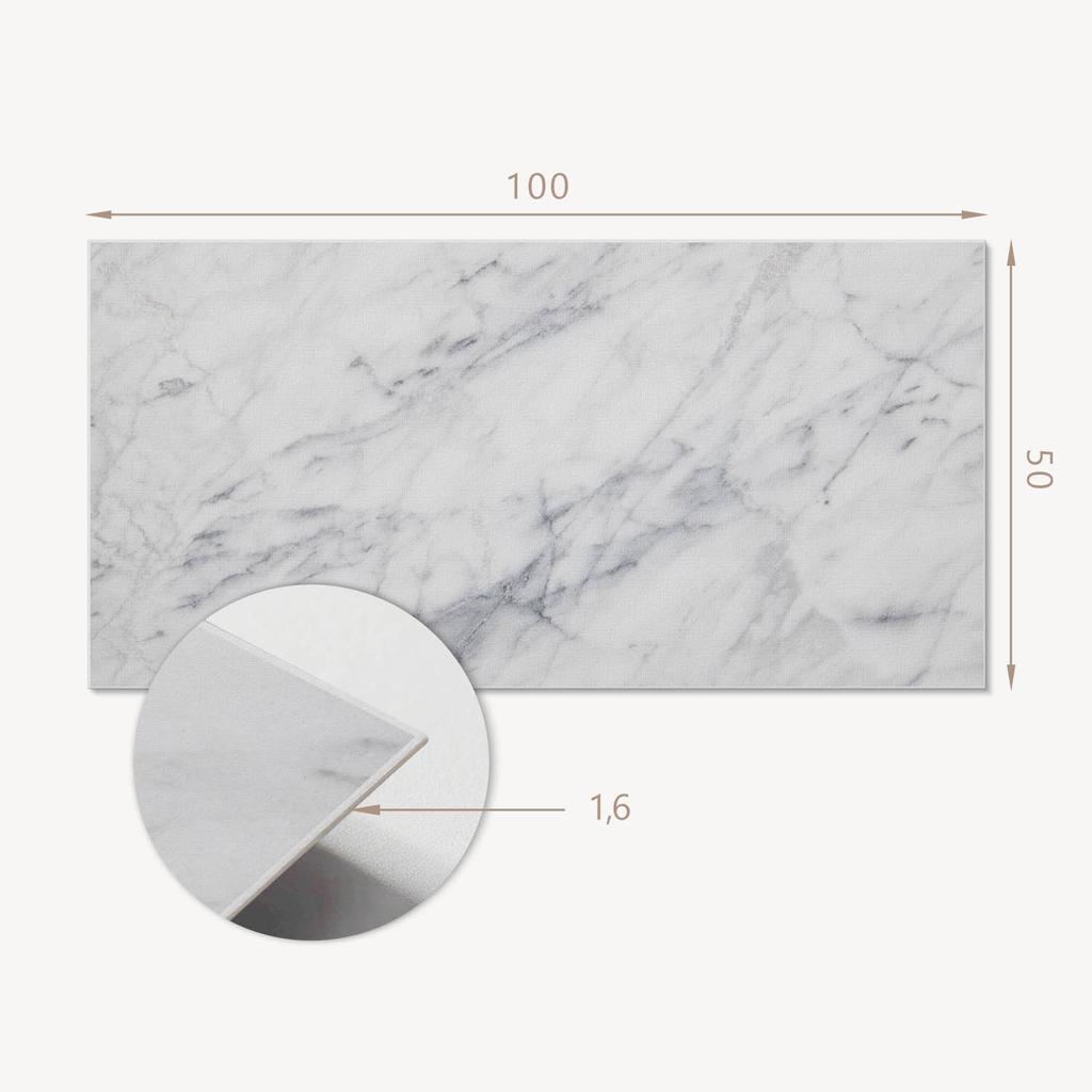 Decorative Self-Adhesive Vinyl Panel 100x50 Cm Marble Pattern with Veins