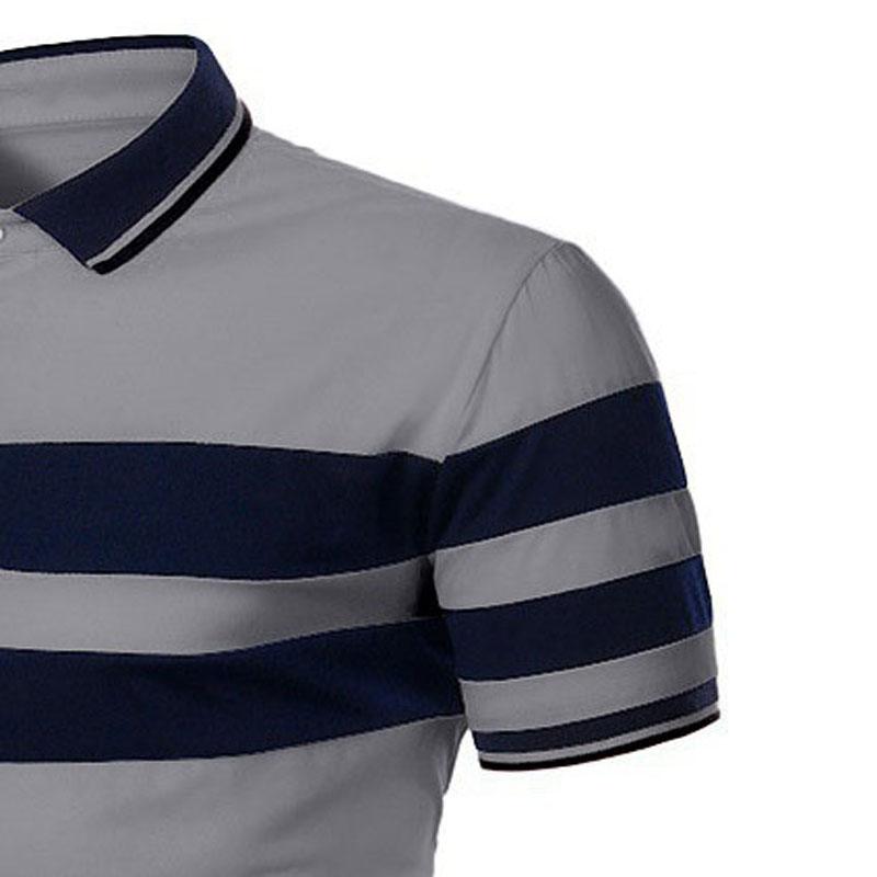 Fashionable Summer Casual Polyester Fiber Slim Fit Short Sleeved Shirt Suitable for Outdoor Quick Drying Men's Polo Shirt