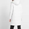 Vans Embroidered Logo Hooded Mid-Length Down Jacket Women Outerwear White VN0A4BFTWHT