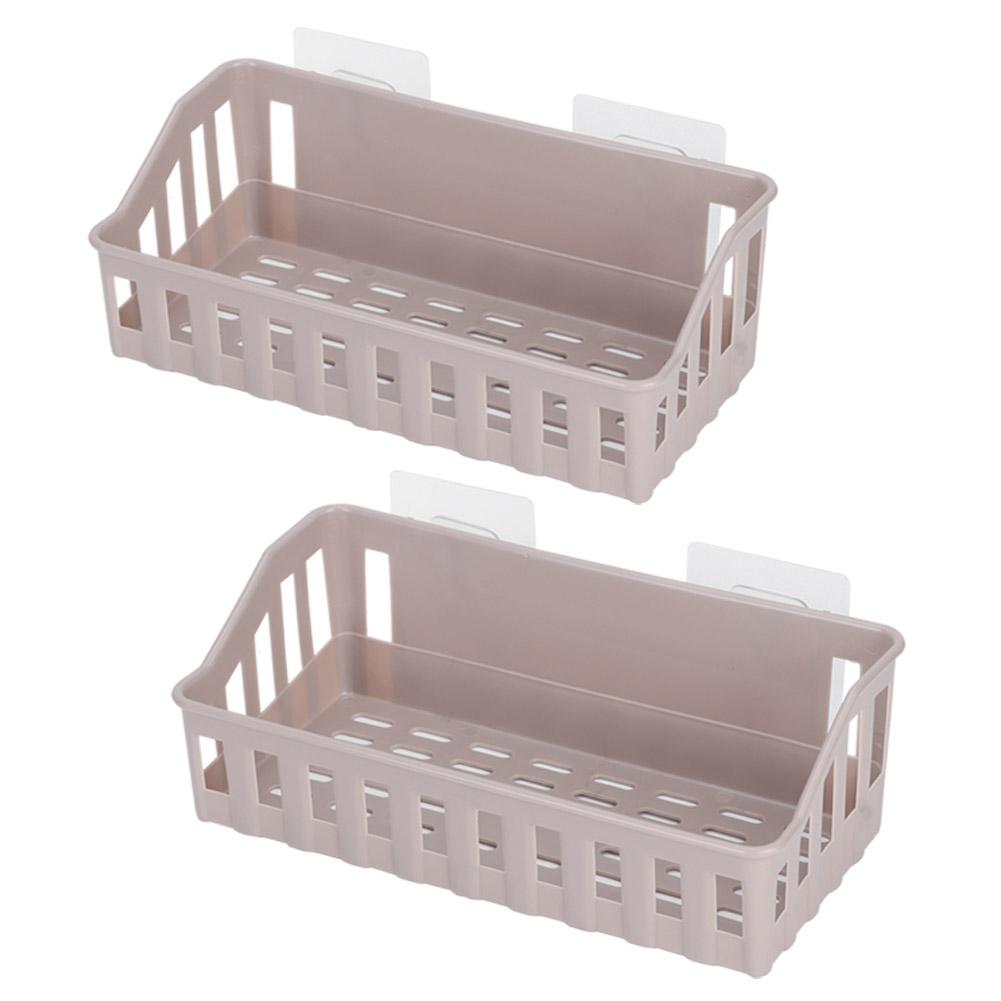Punch Wall Mounted Shampoo Holder Storage Shelf Rack   Bathroom Supplies