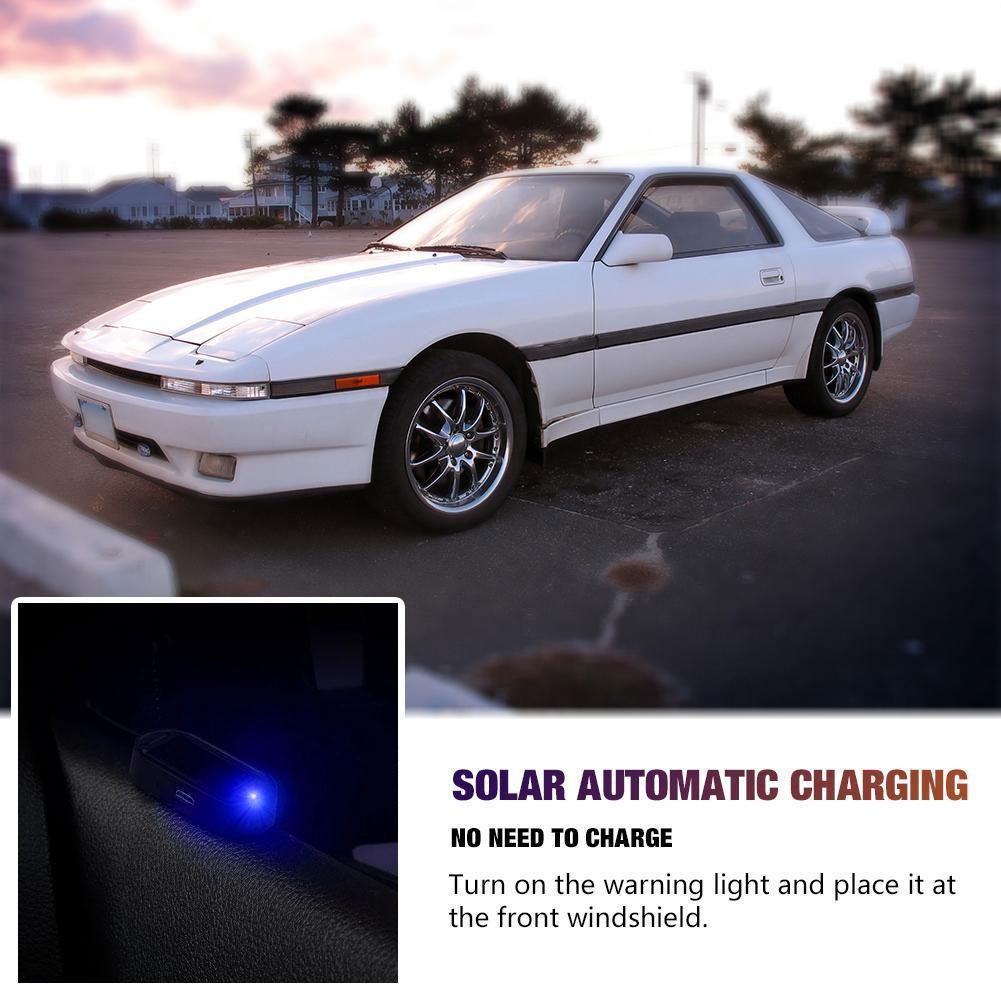 Car Fake Security Light Solar Powered Simulated Dummy Alarm Wireless Warning Anti-Theft Caution LED Lamp Flashing Imitation New