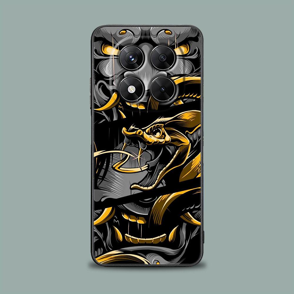 Phone Case for Xiaomi Redmi 15C 14C 12C 13C 4G Redmi Note 15 14 13 12 11 10 Pro Plus 12S Silicone Soft Cover Oni Mask Art Dragon