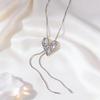 Fashion Irregular Love Sweater Chain Adjustable Titanium Steel Snake Chain Long Sweater Chain Necklace Jewelry