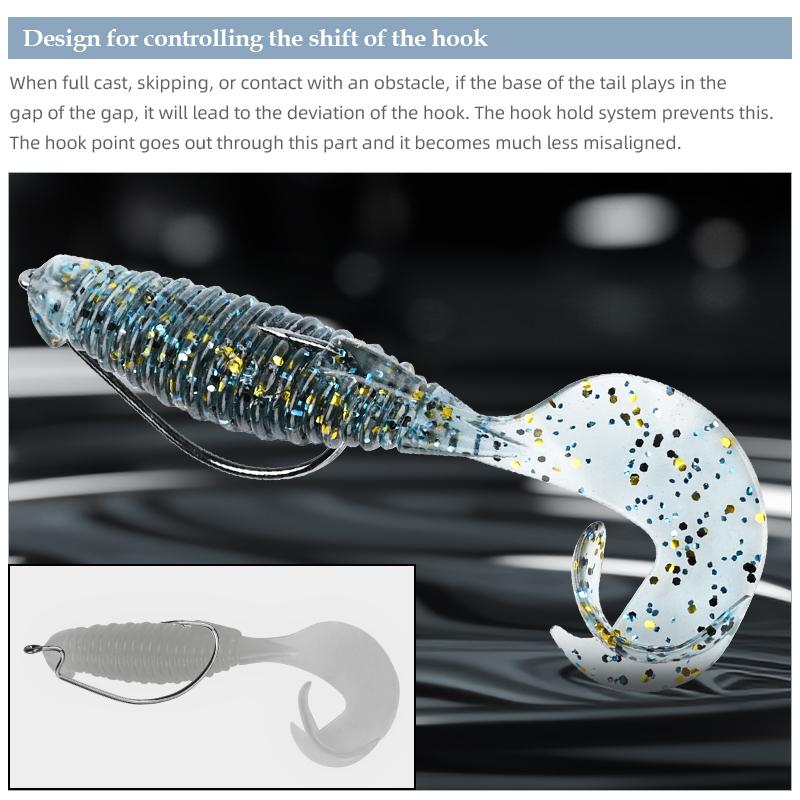Bait Soft 77mm Meredith Flapper 6g 10pcs Offset Hook Guide Turbulence Tail Pike Perch Jxc08