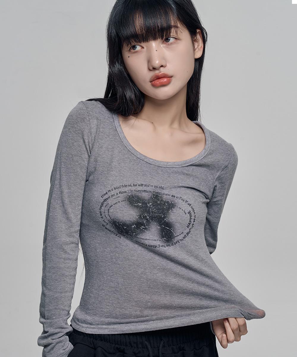 Chix Happiness Long Sleeve T-Shirt Melange Melange/Free