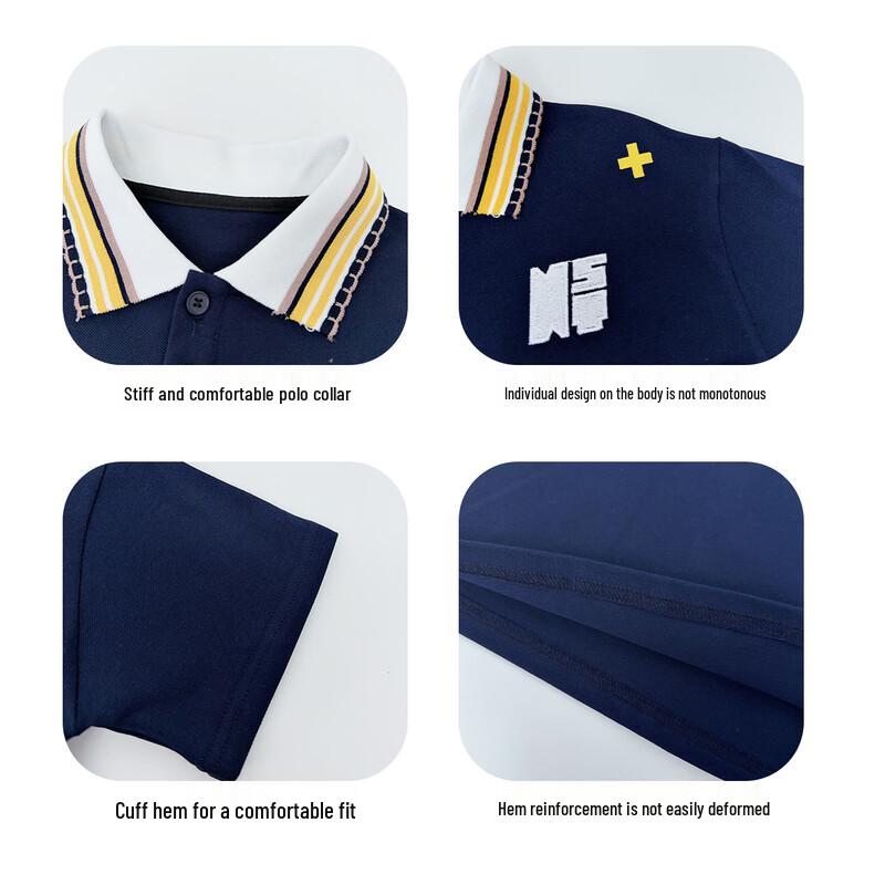 Yoyotale Boys' Summer Short-Sleeve Polo Shirt