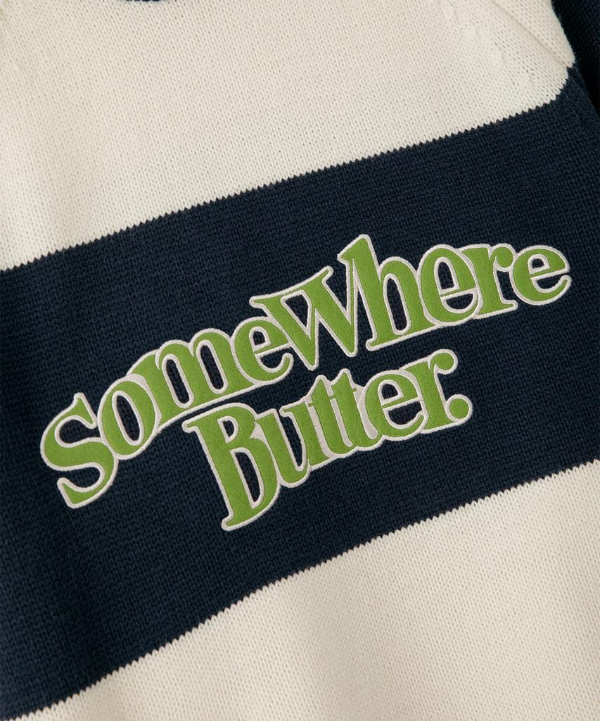 Sseomweeobeoteo Casual Wave Logo Knit - Ivory
